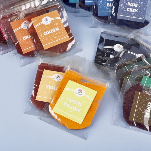 24 Farben Textilfarben Set für Batikfärbung und Stofffärbung von Baumwolle, Leinen und Jeans, 24 x 15 g, Mehrfarbig - Bild 1