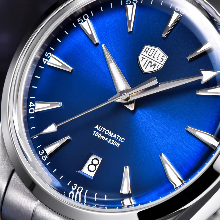 Rollstimi Armbanduhr, Automatik, Edelstahl, Blau, Herren - Bild 4