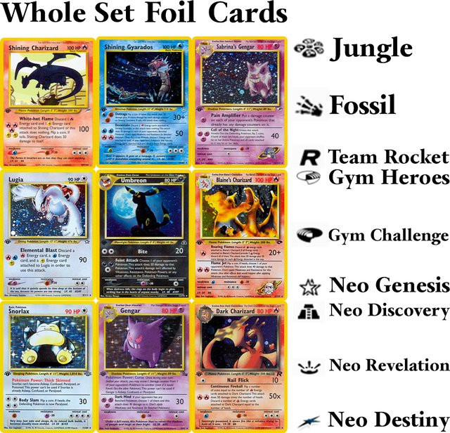 Keeppley Pokémon Folien-Spielkarten Team Rocket Fossil Basis-Set, Set / Bundle - Bild 1