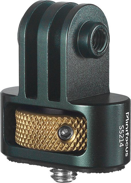 MINIFOCUS Aluminium Kamera Stativ Mount Adapter 1/4 Zoll 20 Kamera Halterung für GoPro Hero 12/11/10/9/8/7 und Insta360 X4/X3/X2/X/RS/R Action Kameras in Schwarz - Bild 1