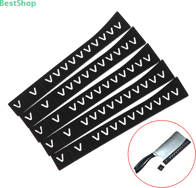 Universal Messer-Schutzstreifen mit Scheide in Schwarz, 5 oder 10 Stück für Küchenmesser und Outdoor-Messer - Bild 1