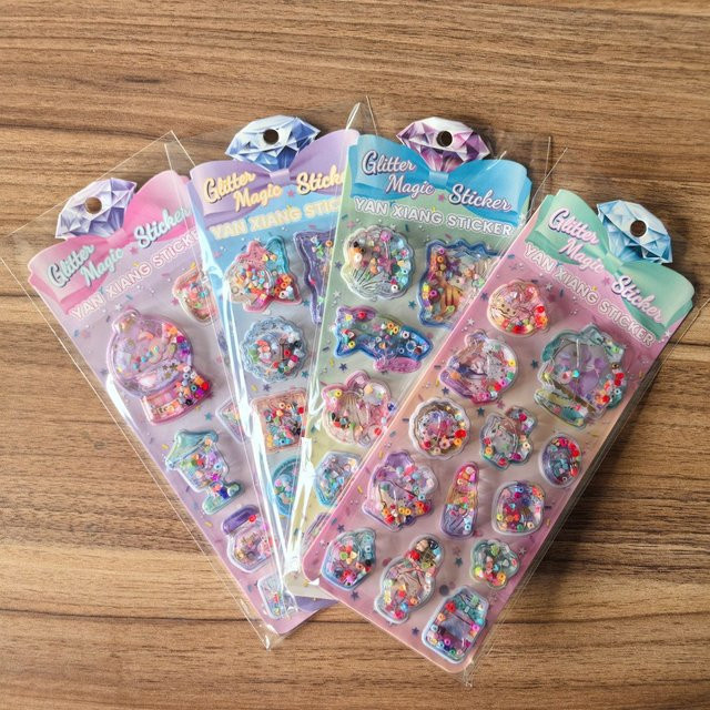 Golden Memory Stickers Store Glitzer-Zaubersticker-Set, 4-teiliges Set, bunt / mehrfarbig - Bild 1