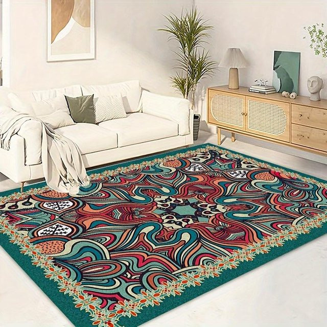 BC-Warm Home Wohnzimmerteppich im persischen Stil, orientalischer Retro-Teppich aus Polyester, mehrfarbig, B/T: 120 x 160 cm - Bild 1