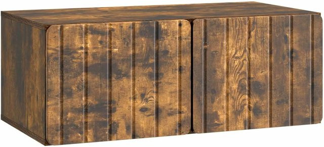 vidaXL Wandmontierter TV-Schrank in Geräuchert Eiche, Modernes Design, B/T/H: 78,5 x 41 x 30 cm - Bild 1