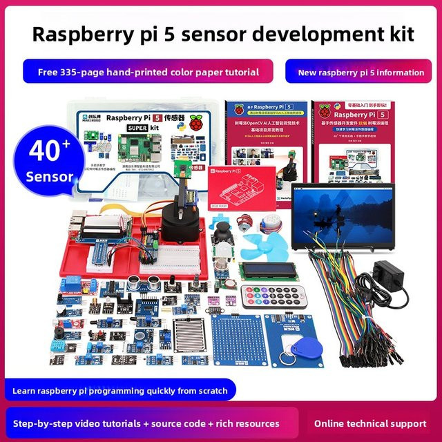 Raspberry Pi 5 Sensor-Entwicklungskit mit Python-Programmierung für Linux-Boards in Multicolor - Bild 1