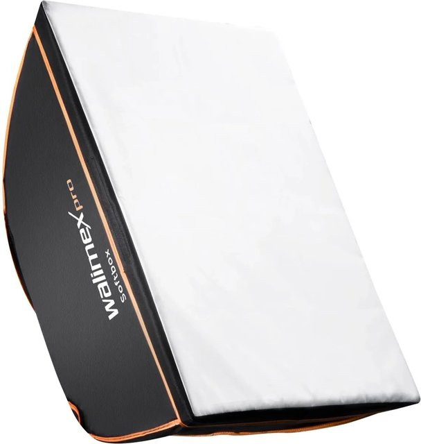 Walimex Pro Softbox Orange Line Lichtformer mit 360 Grad Diffusor, Farbe: Orange/Schwarz, B: 80 cm, H: 120 cm - Bild 1