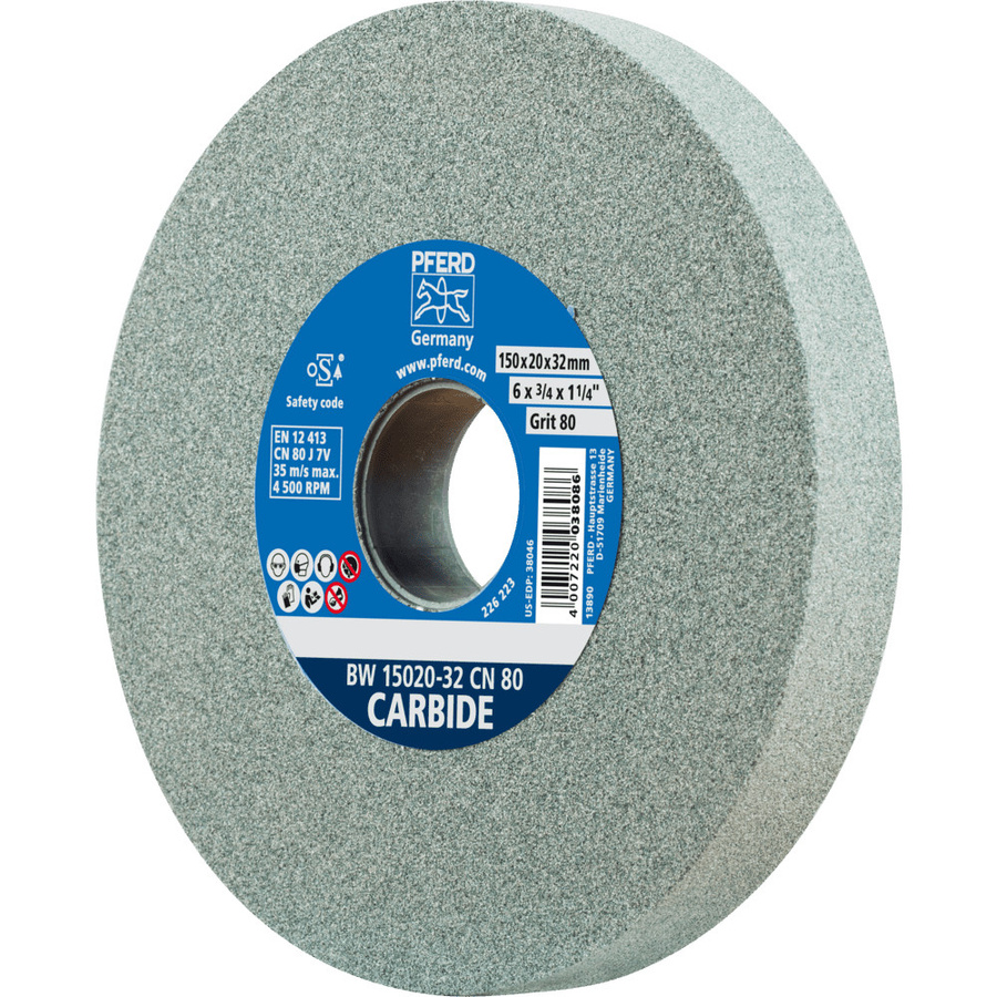 PFERD Schleifbockscheibe grau für Metall, Durchmesser: 150 mm, Breite: 32 mm, Höhe: 20 mm - Bild 2