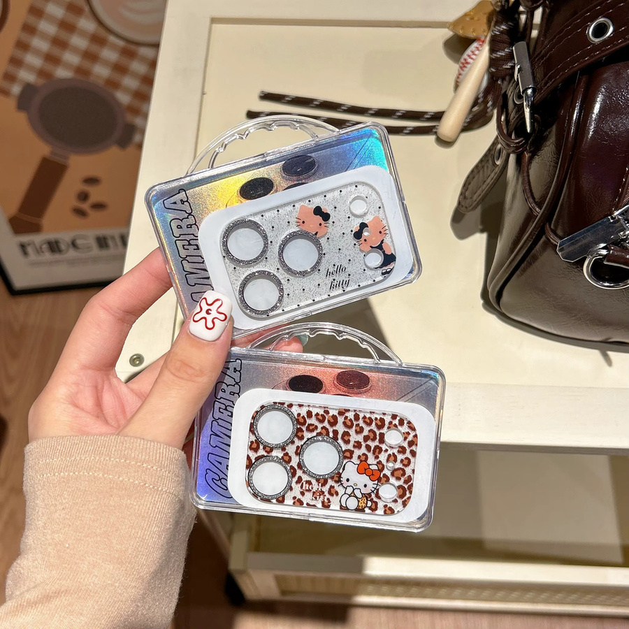 Sanrio Hello Kitty Kameraobjektiv-Schutzabdeckung für iPhone 17 Pro Max mit Bling-Design und kratzfestem HD-gehärtetem Glas - Bild 3
