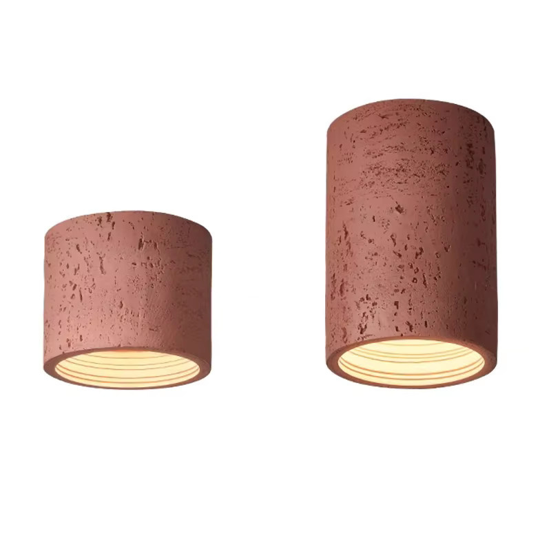 ZYZAO LED Deckenleuchte Retro Design Runde Aufbau-Downlight aus Keramik in Erdiger Farbe mit Warmweißem Licht für Küche Korridor und Eingang - Bild 3