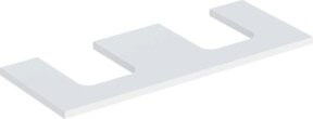 Geberit Waschtisch-Platte One in Weiß mit zweifachem Ausschnitt, B/T/H: 120 x 47 x 3 cm - Bild 1