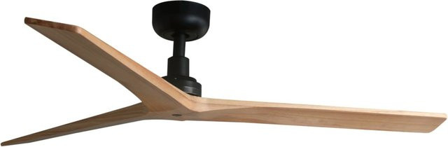 Faro Klim Energiespar Deckenventilator mit Fernbedienung in Schwarz-Eiche, Durchmesser: 125 cm - Bild 1
