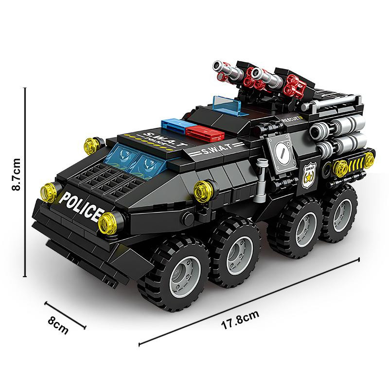 Linyi toy Polizei Bausteine Polizei bunte - Bild 5