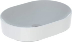 Geberit Aufsatzwaschtisch VariForm aus Keramik, oval, weiß, B: 55 cm, T: 40 cm - Bild 1