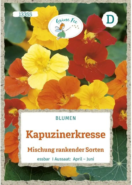 Grüne Fee Kapuzinerkresse Saatgut für rankende Sorten in Blumenkästen und Kübeln - Bild 1