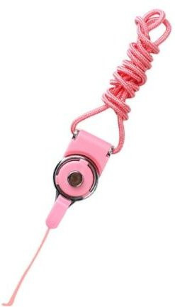 Amusedly Universelles abnehmbares geflochtenes Handy-Trageband in Pink - Bild 1