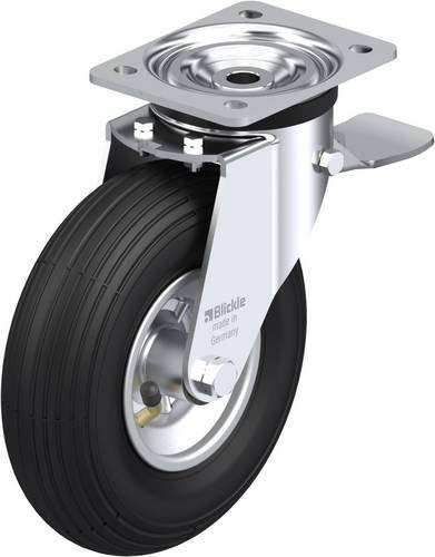 Blickle L-P 220R-ST Lenkrolle mit Feststeller aus Stahl, Durchmesser: 220 mm, Tragfähigkeit: 100 kg - Bild 1