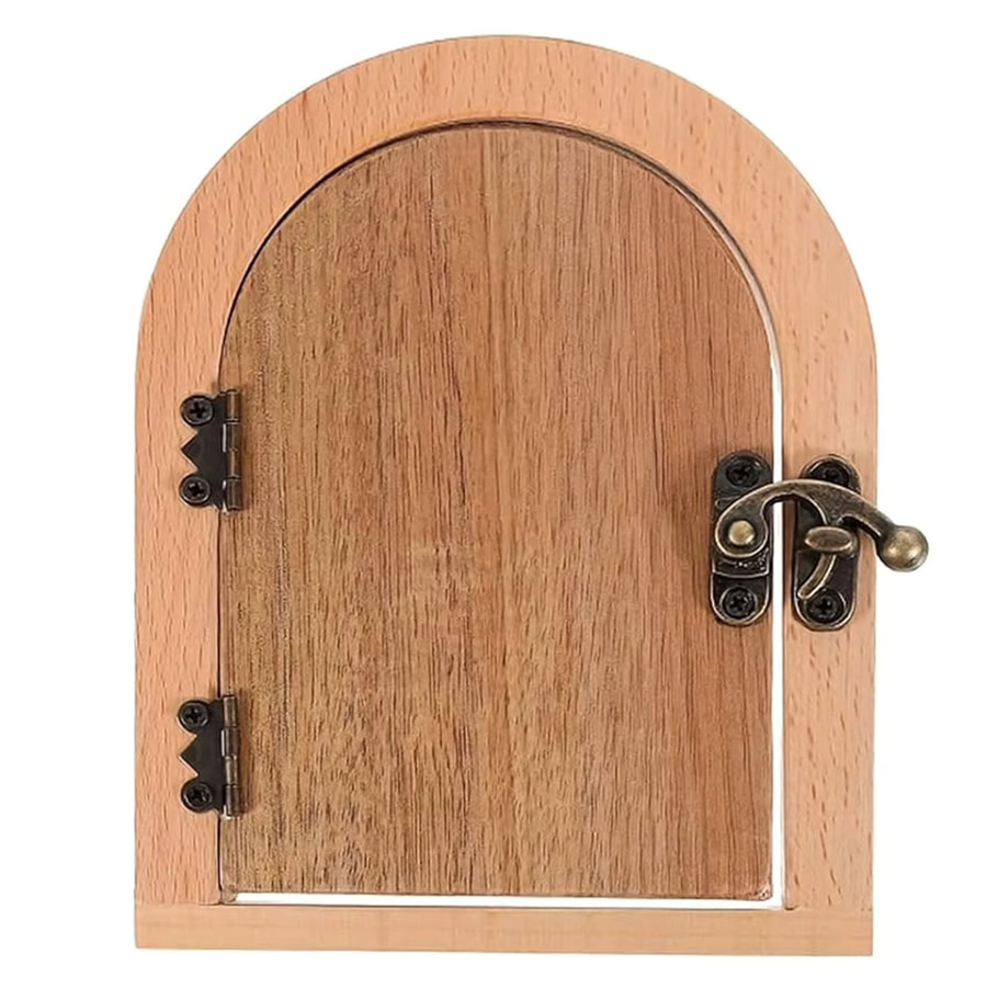 Dekorativer Steckdosenschutz aus Holz in Braun zur Sicherheit für Kinder - Bild 3