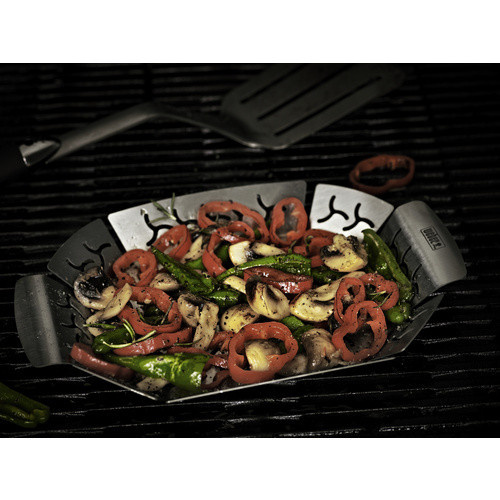 Weber Gemüsekorb aus Edelstahl in Silber, B/H/T: 19 x 2,79 x 27 cm - Bild 2