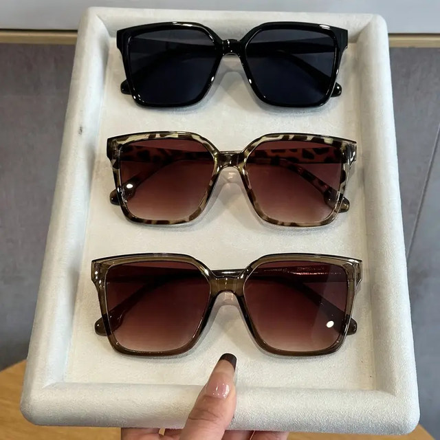 CAIPAI Sonnenbrille, Damen, Vollrand, rechteckig, schwarz, Kunststoff - Bild 1