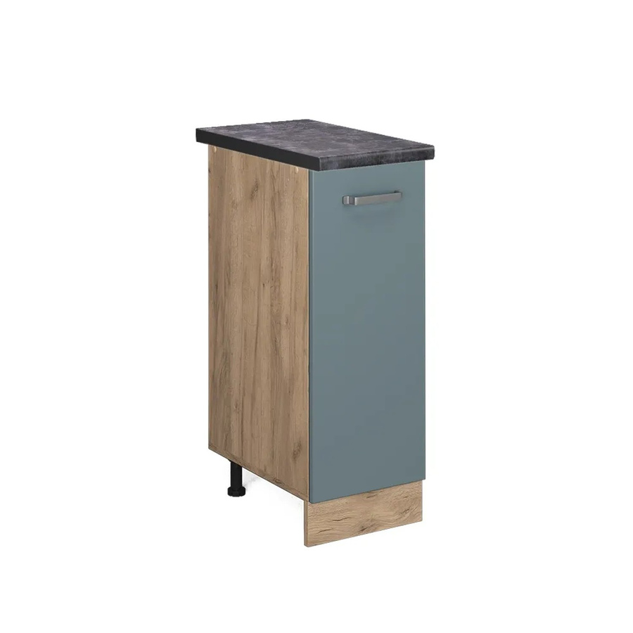 Vicco Apothekerschrank R-Line modern in Blau-Grau/Anthrazit und Eiche mit Scharniertüren - Bild 2