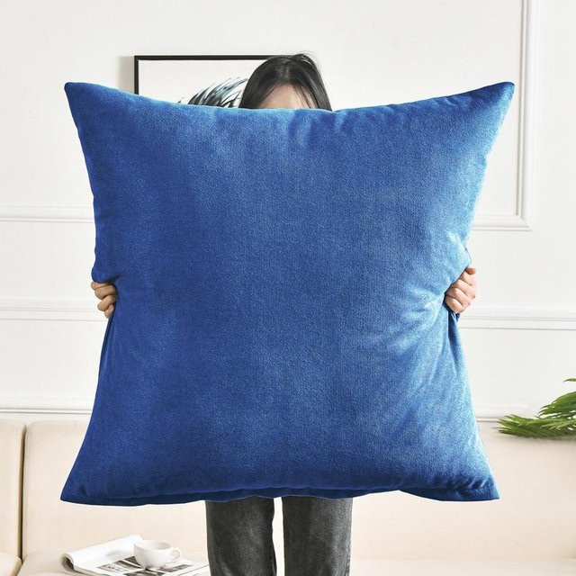 JMG Clothing Kissenbezug Uni Blau Quadratisch B/B: 60 x 60 cm - Bild 1