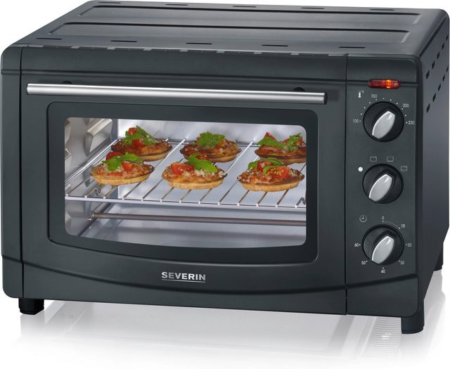 Severin Back- und Toastofen in Schwarz mit Grillfunktion, Ober- und Unterhitze sowie Timer - Bild 1
