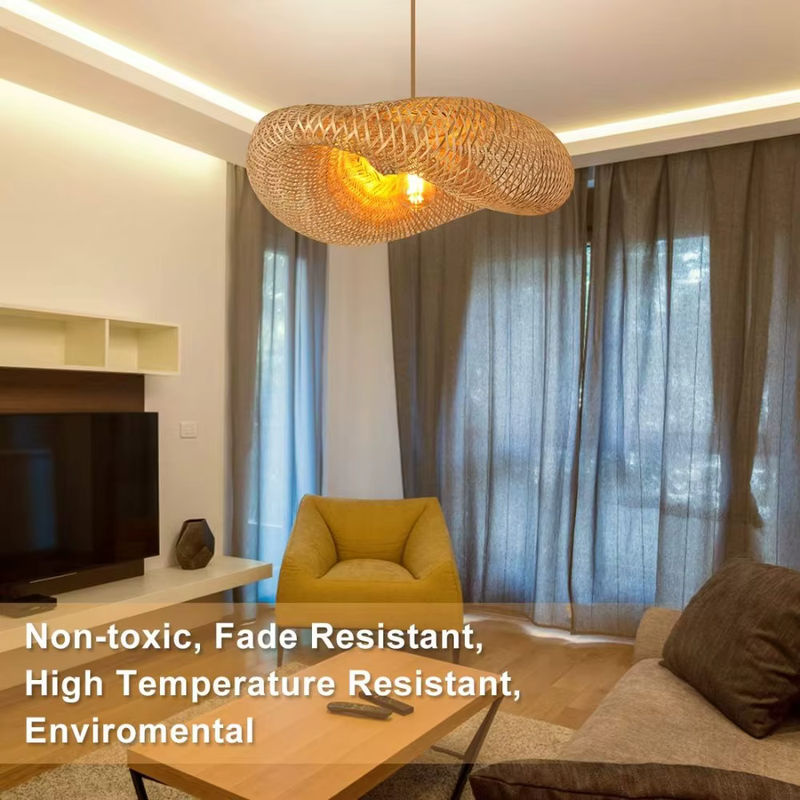 JOYINLED Vintage Hängeleuchte aus Bambus und Rattan in Braun für E27 - Bild 4