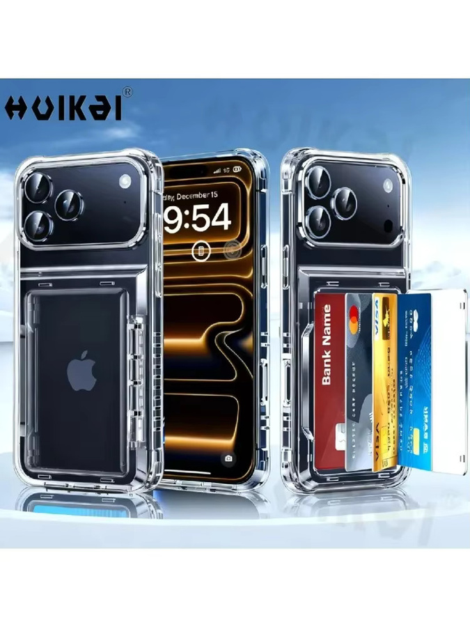 Apple iPhone 17 Pro Max, 17 Pro, 17 Air und 17 Schutzhülle mit Kartenfach und Slide Slot in Transparent - Bild 6
