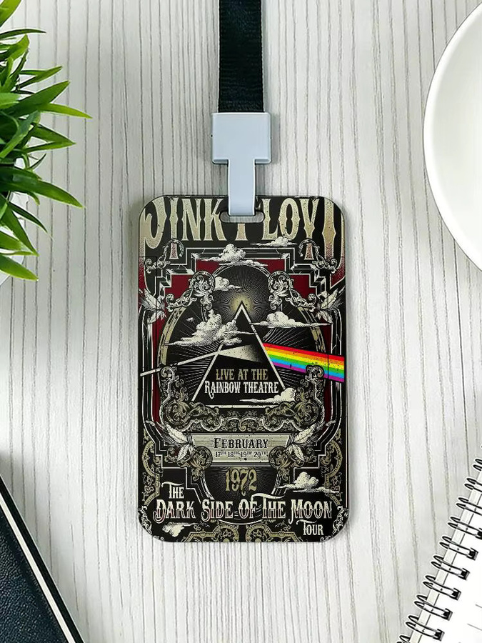 P-Pink F-Floyd Rock Band Premium-Ausweishalter mit Umhängeband in Pink und Multicolour - Bild 3