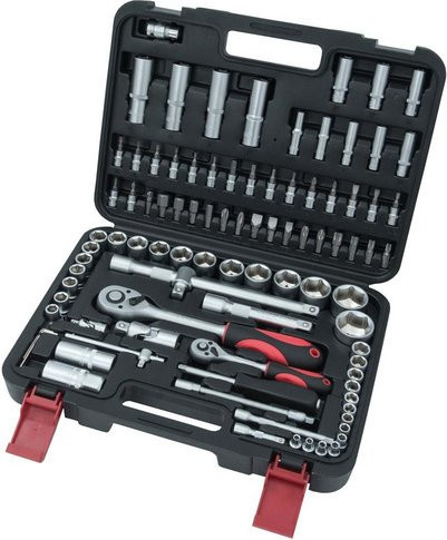 Connex Steckschlüsselsatz 94-teilig aus Stahl in Mehrfarben mit Schlüsselgrößen 4–14 mm (1/4 Zoll) und 10–32 mm (1/2 Zoll) - Bild 1