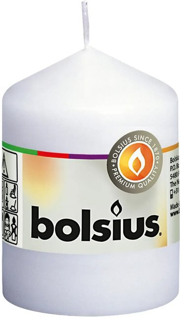 Bolsius Stumpenkerze Weiß Höhe: 80 cm, Durchmesser: 5,8 cm - Bild 1