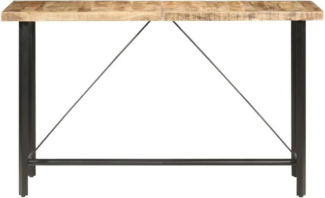 vidaXL Bartisch aus Mangoholz in Braun und Schwarz im Industrie-Look, B/T/H: 180 x 70 x 107 cm - Bild 1