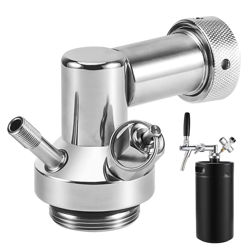 ELECQUEEN Mini-Fass-Growler-Kit mit 3,6 l und 5 l Volumen, CO2-Regler 0-60 psi und Durchflussregelung für Bierhahn-Spender aus Edelstahl - Bild 3
