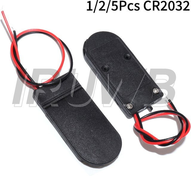 IRUWB Batterie Aufbewahrungsbox für CR2032 Knopfzellen in Schwarz mit EIN/AUS-Schalter - Bild 1