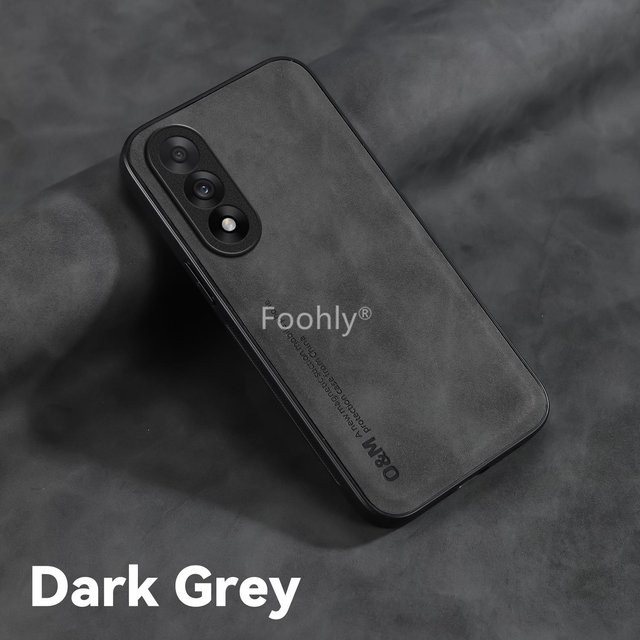 Magnetische Nubukleder Schutzhülle für OnePlus Nord 5 5G in Grau - Bild 1