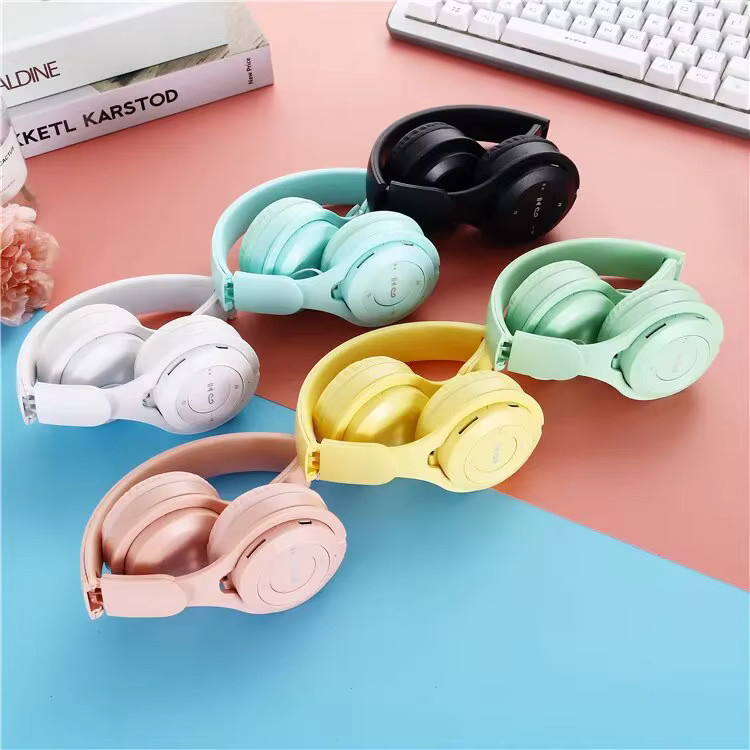 Y08 Bluetooth Headset drahtlose Stereo Kopfhörer faltbar für Sport und Gaming in Blau - Bild 2