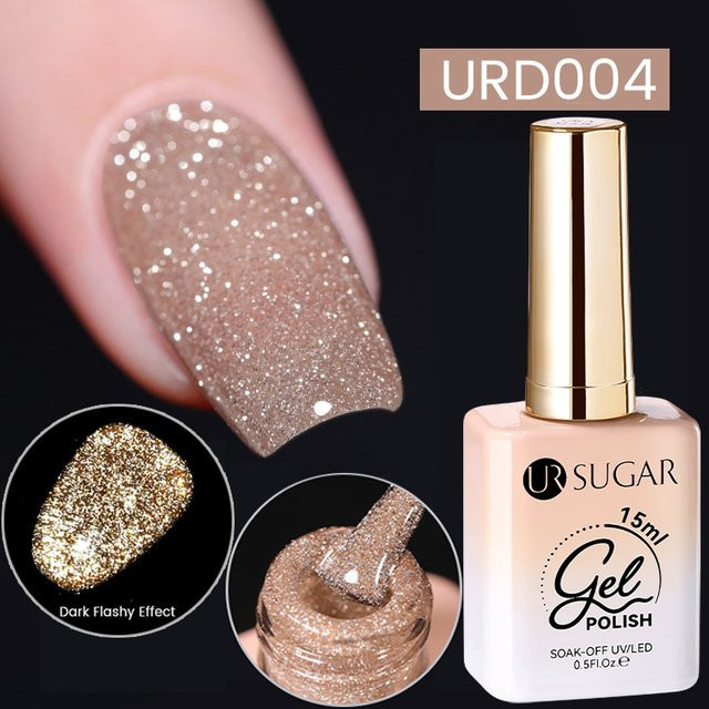 UR SUGAR Nagellack Gold-Silber, Schimmernd, 15 ml - Bild 1
