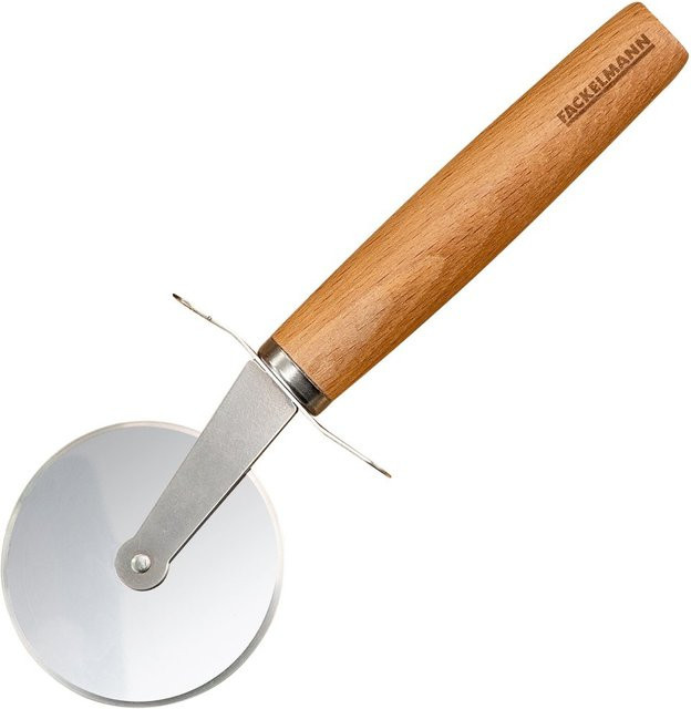 Fackelmann Pizzaschneider FAIR aus Edelstahl und Holz in Silber - Bild 1