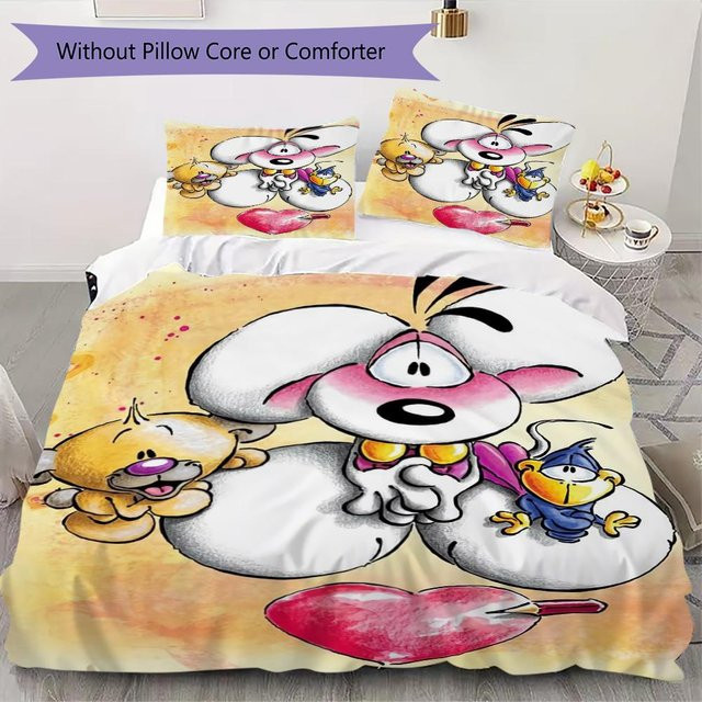 diddl Bettwäsche Set mit süßem Muster, bestehend aus 1 Bettbezug und 2 Kissenbezügen, Mehrfarbig, B/H: 155 x 200 cm - Bild 1
