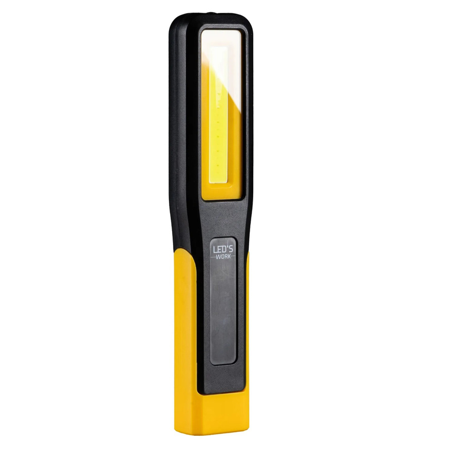LED's Work Akku Handlampe mit 300lm und 6500K COB LED in Schwarz-gelb - Bild 2