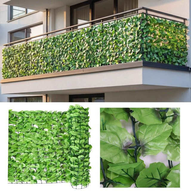 MCW Balkonsichtschutz Windschutz Verkleidung Hellgrün B: 500 cm, H: 100 cm - Bild 1