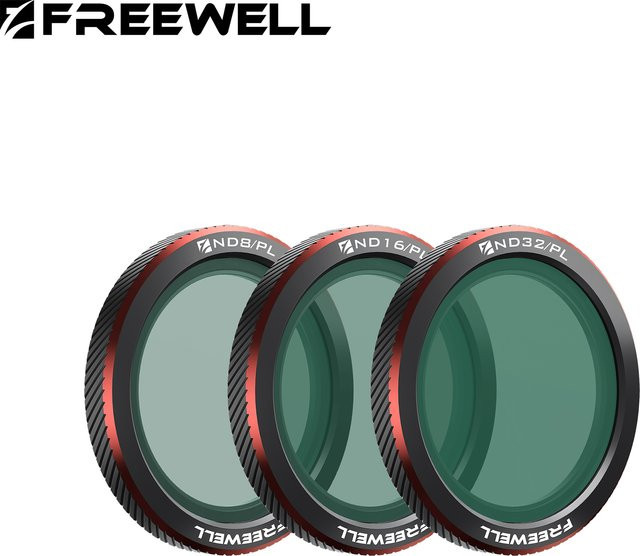 Freewell 3er-Pack Magnetfilter Set für DJI Neo 2 Kamera: ND, UV, CPL, ND/PL und Glow Mist 1/4 in Schwarz - Bild 1