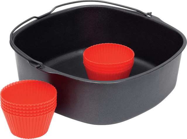 Philips Muffin Tray für Airfryer XXL Backset, Schwarz, Silikon, Spülmaschinenfest - Bild 1