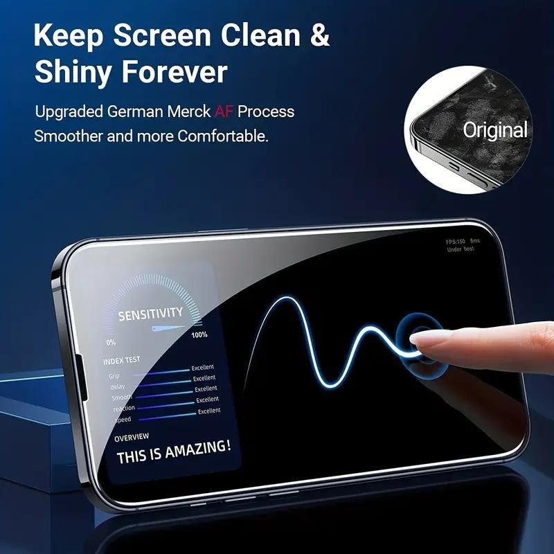 3er Pack BigDiscounts Displayschutzfolie aus gehärtetem Glas für iPhone 15 Pro Max und weitere Modelle, Schwarz - Bild 6