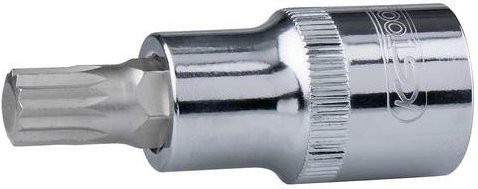 KS Tools CHROMEplus Bit-Stecknuss XZN M14, 1/2 Zoll, Silber - Bild 1