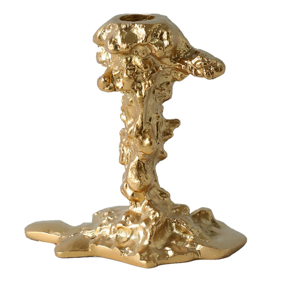 Vintage Kerzenhalter aus Harz in Gold oder Silber für Desktop-Dekorationen bei Hochzeiten und Partys - Bild 4