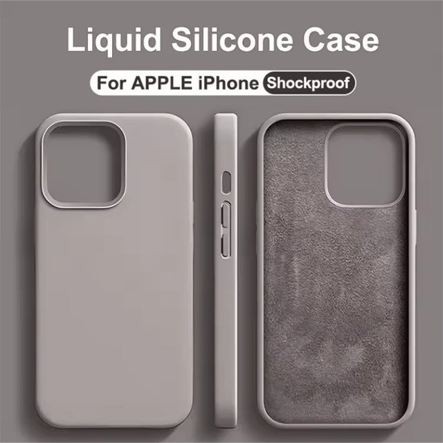 Stoßfeste Flüssigsilikon-Schutzhülle für Apple iPhone 11, 12, 13, 14, 15, 16 Pro Max in Grün - Bild 1