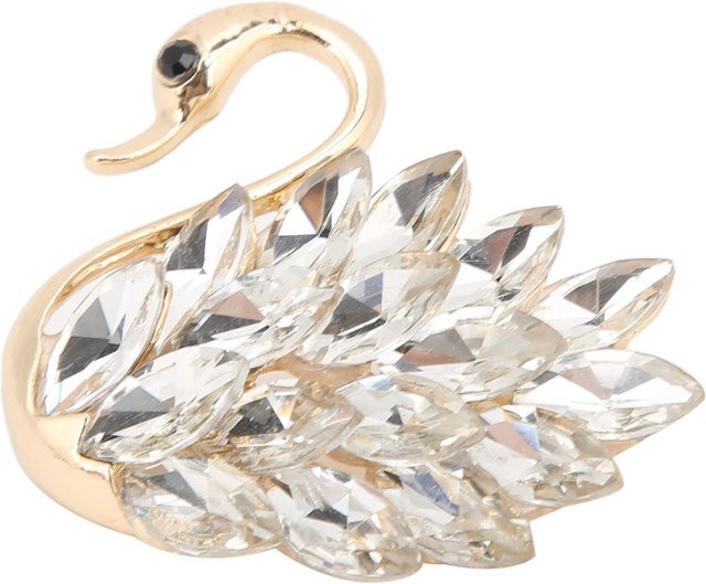 GoolRC Brosche Schwanform, Gold, Kristall, Damen - Bild 1