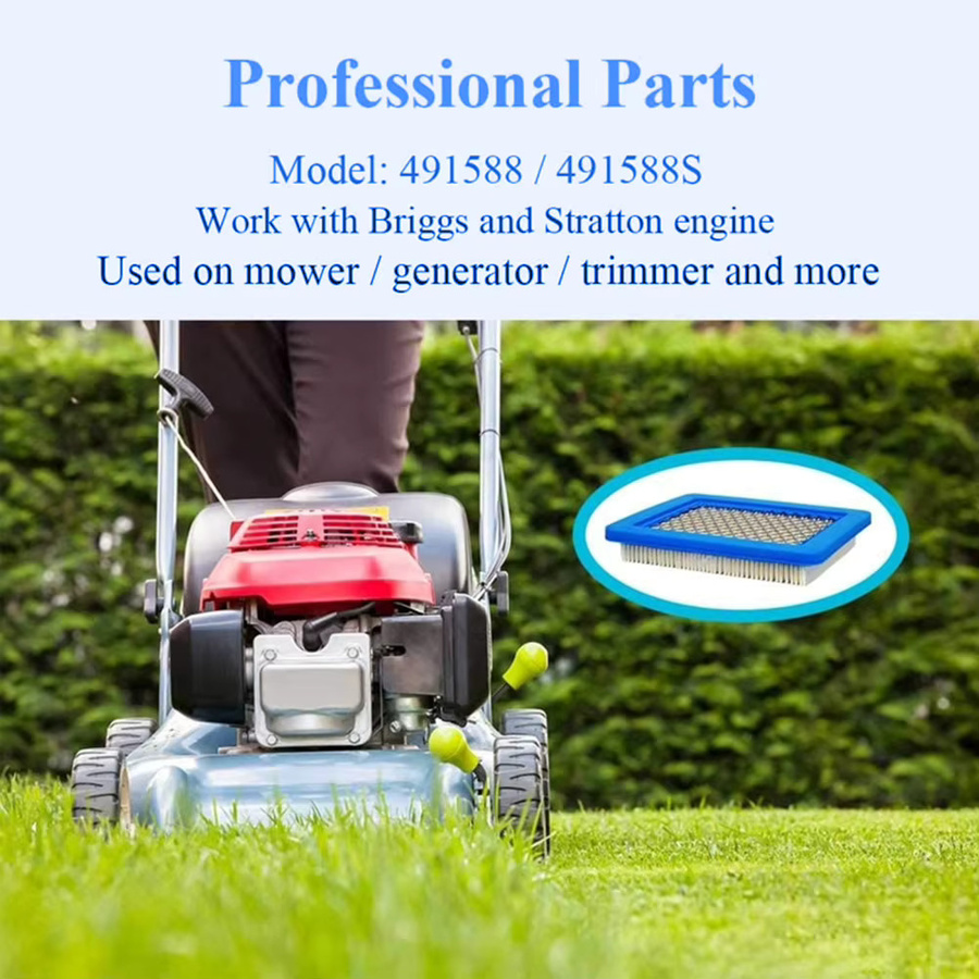 5er Set Rasenmäher-Luftfilter für Briggs & Stratton 491588 399959 491588 S zur Verbesserung der Motorleistung - Bild 4