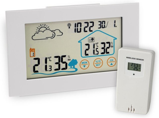 Fackelmann Digital Funk-Wetterstation, 2-teilig, Weiß - Bild 1